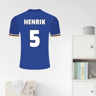 Chelsea FC. speltröja Valfri text - väggdekal