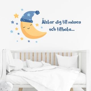 Hur mycket tror du att jag älskar dig? väggklistermärke