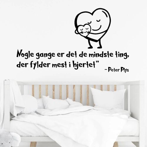 Väggdekal med Nalle Puh-citat "De minsta sakerna"
