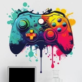 Controller i färger - Wallsticker 