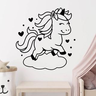 Magisk Unicorn på Sky Wallsticker