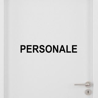 Personal självhäftande dörrskylt