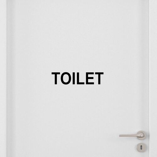 Självhäftande dörrskylt Toilet