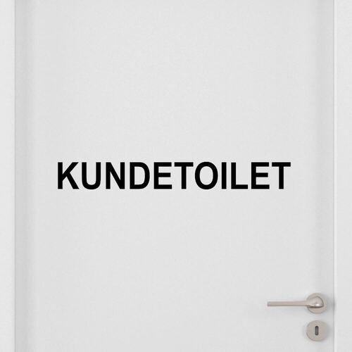 Kundtoalett självhäftande dörrskylt
