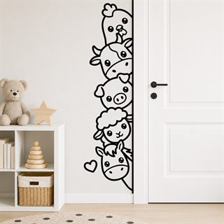 Peekaboo Bondgårdsdjur Wallstickers