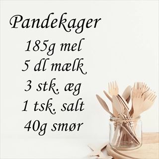 Recept på pannkakor - Wallstickers