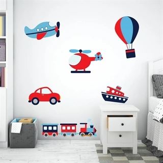 Tryckt Transport  - Wallstickers