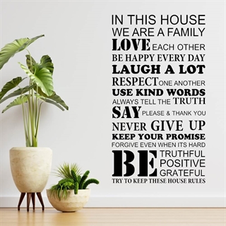 House Rules, ny  - Wallstickers