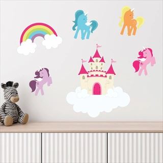 Tryckt Söta ponnyer  - Wallstickers