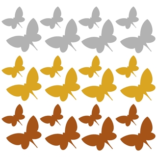 Multicolor Koppar,Silver,Guld - Fjärilar Wallstickers