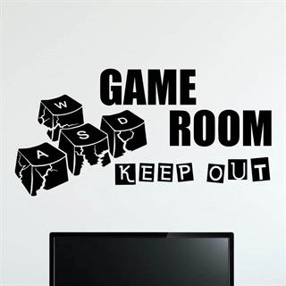 Game Room Keep Out - Wallstickers