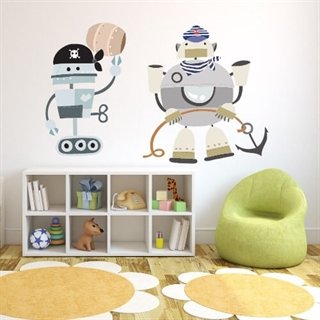 Wallstickers med pirater  