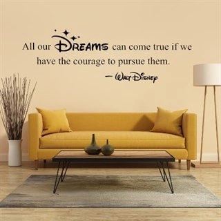 Dreams can come true väggstickers