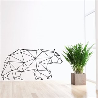Stor wallsticker med Geometrisk björn