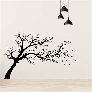 Träd med flygande löv - Wallstickers