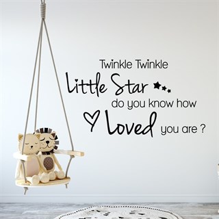 Text, Twinkle twinkle little Star - Wallstickers
