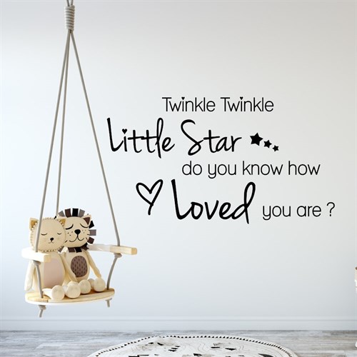 Wallstickers med texten Twinkle twinkle little Star