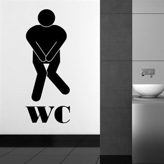 Stickers till WC - en riktigt rolig gubbe till toaletten
