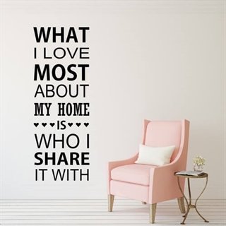 What i love  - Wallstickers